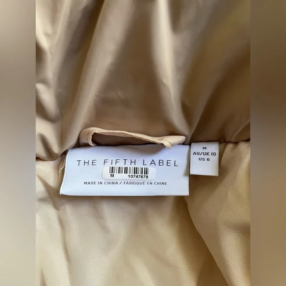 The Fifth Label Women Beige Puffer Jacket Size Medium - Picture 9 of 12